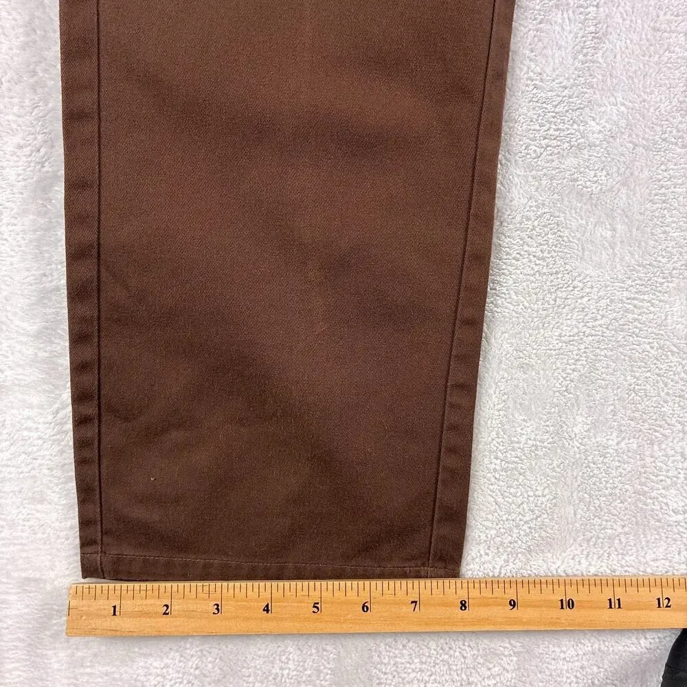 VTG Element Pants Men 36 Brown Jeremy Fish Twill Chino Preppy Skate Workwear Y2K